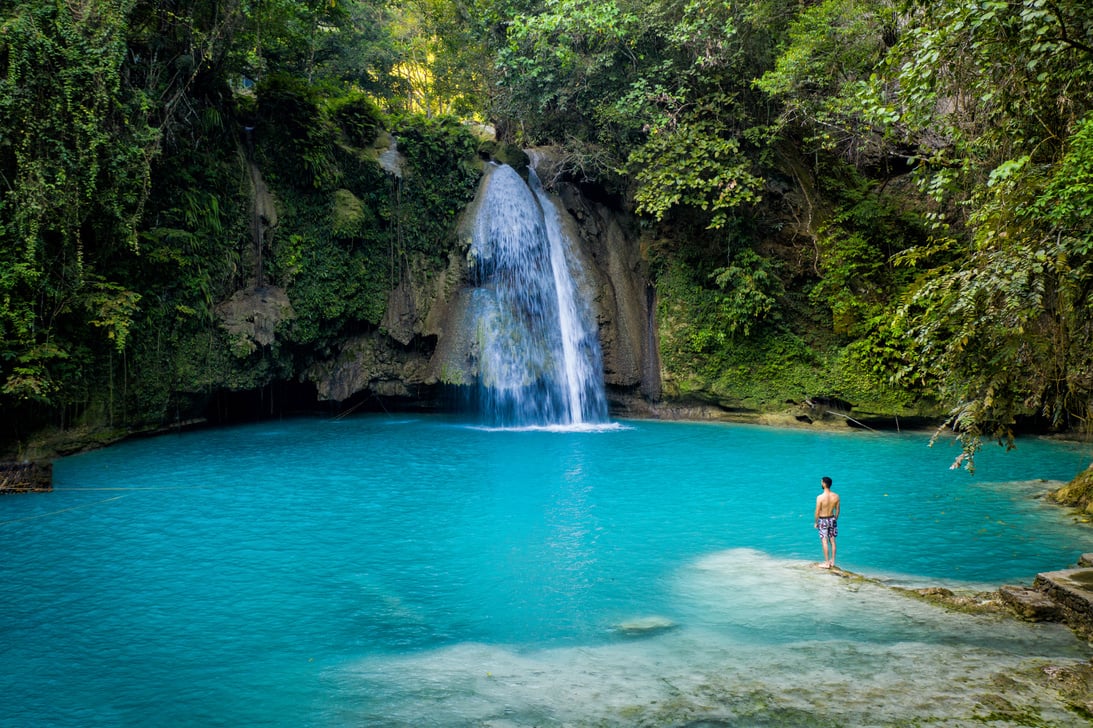 Kawasan Falls in Cebu, Philippines